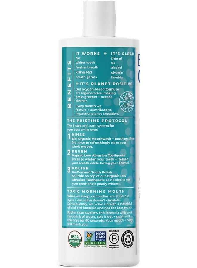 Essential Oxygen Certified BR Organic Brushing Rinse, All Natural Mouthwash for Whiter Teeth, Fresher Breath, and Happier Gums, Alcohol-Free Oral Care, Peppermint, 16 Ounce - Image 5