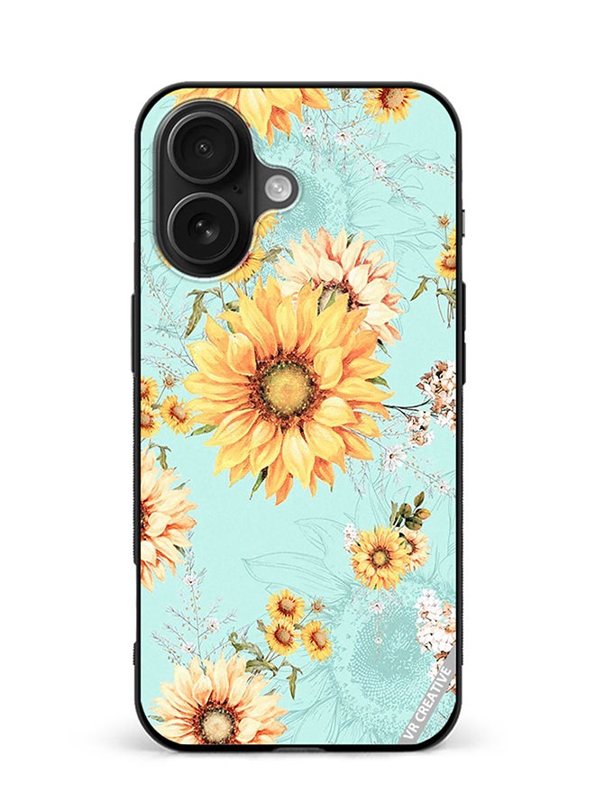 VR CREATIVE Protective Case Cover For Apple iPhone 16 Flower Design Multicolour