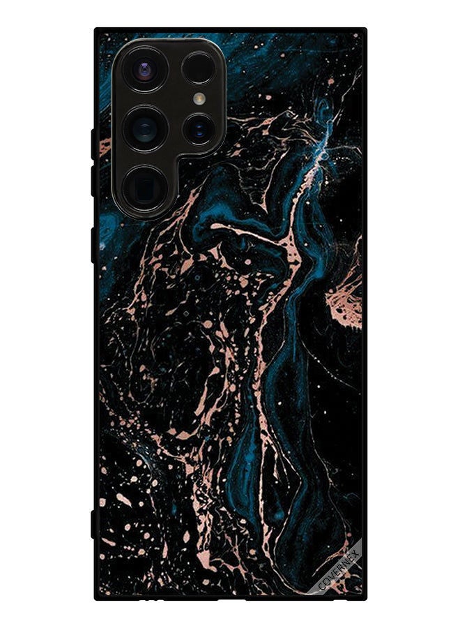 Covernex Protective Case Cover For Samsung Galaxy S23 Ultra Marble & Plain Combination Pattern - Image 1