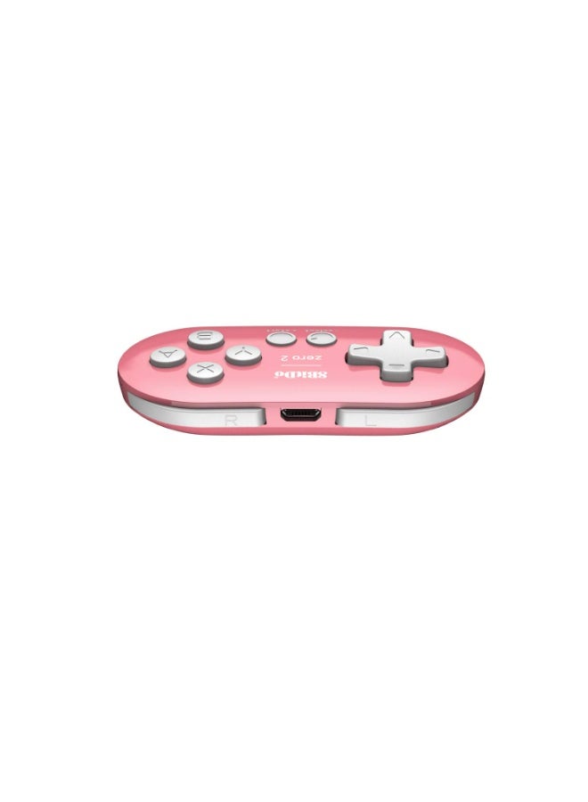 8Bitdo Zero 2 Bluetooth Gamepad Keychain Sized Mini Controller for Switch, Windows, Android, macOS & Raspberry Pi(Pink Edition) - Nintendo Switch - Image 4