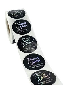 Y&D 1.5 Inches Thank You Stickers 500 for Supporting My Small Business Round Foil Black Labels Cookies Box Gift Bags  - Image 5