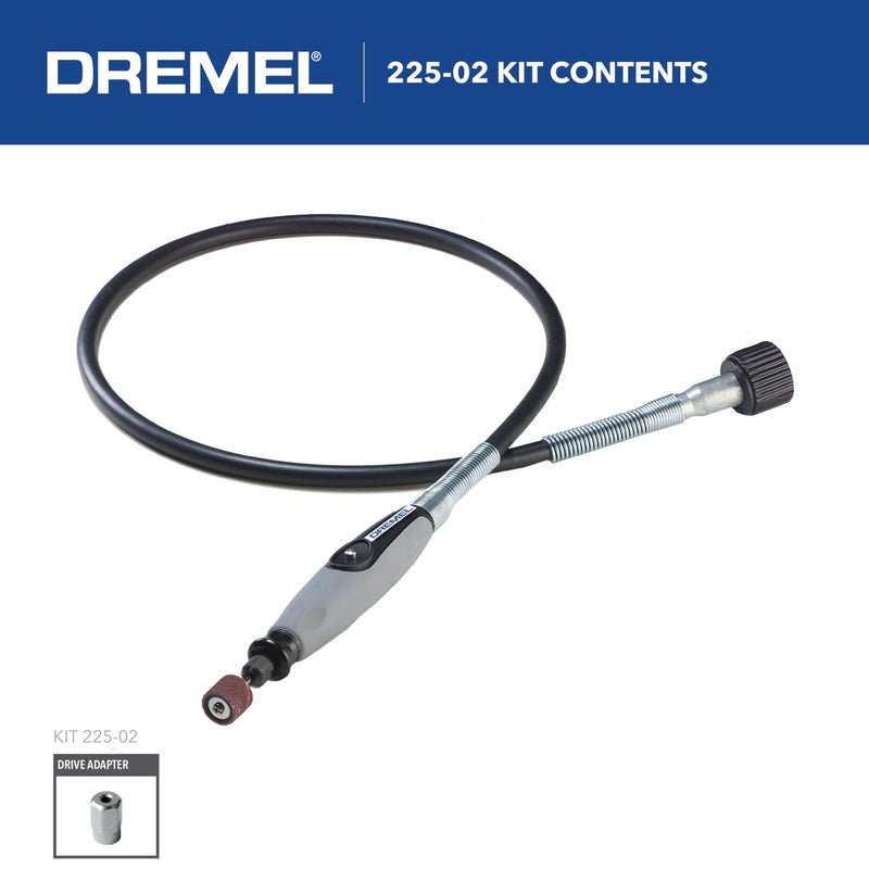 DREMEL ملحق أداة دريمل فليكس شافت الدوارة مع مقبض مريح وكابل بطول 36 بوصة - نحات، مصقل، وساندر صغير - مثالي لنقش المعادن الدقيقة، ونحت الخشب، وتلميع المجوهرات، 225-02 - Image 2