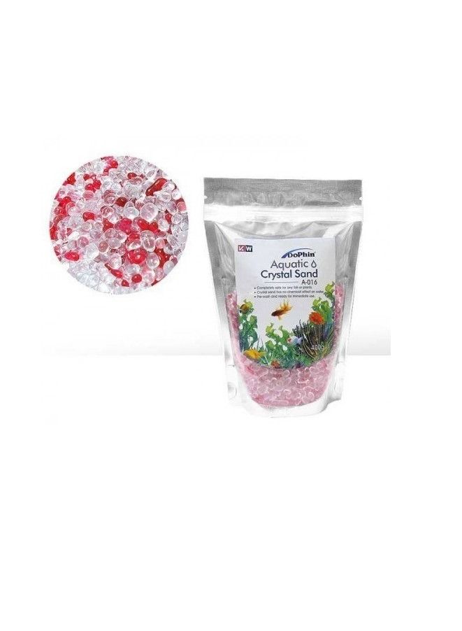 Dophin Aquatic Crystal Sand For Fish Tank Transparent Red/Clear