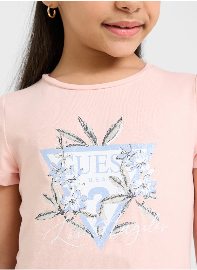 GUESS Kids Graphics Print  T-Shirt  - Image 3