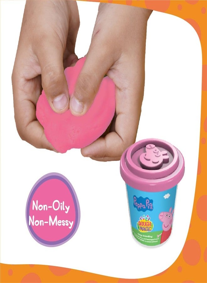 Dough Magic Peppa Pig Roll N Match Cube Activity Set with Moulding Lid Pack of 2 100Gm Each|Fun with Water Based Dough|Art & Craft Kit|Birthday & Return Gift for Kids 3 Yrs+|Non-Toxic-Multicolor - Image 4