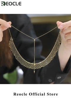 REOCLE Women's Necklace Dainty Gold Chain Choker Necklace 14K Gold Plated Handmade Boho Necklace Delicate Simple Minimalist Choker Necklace as Jewelry Gifts  - Image 5