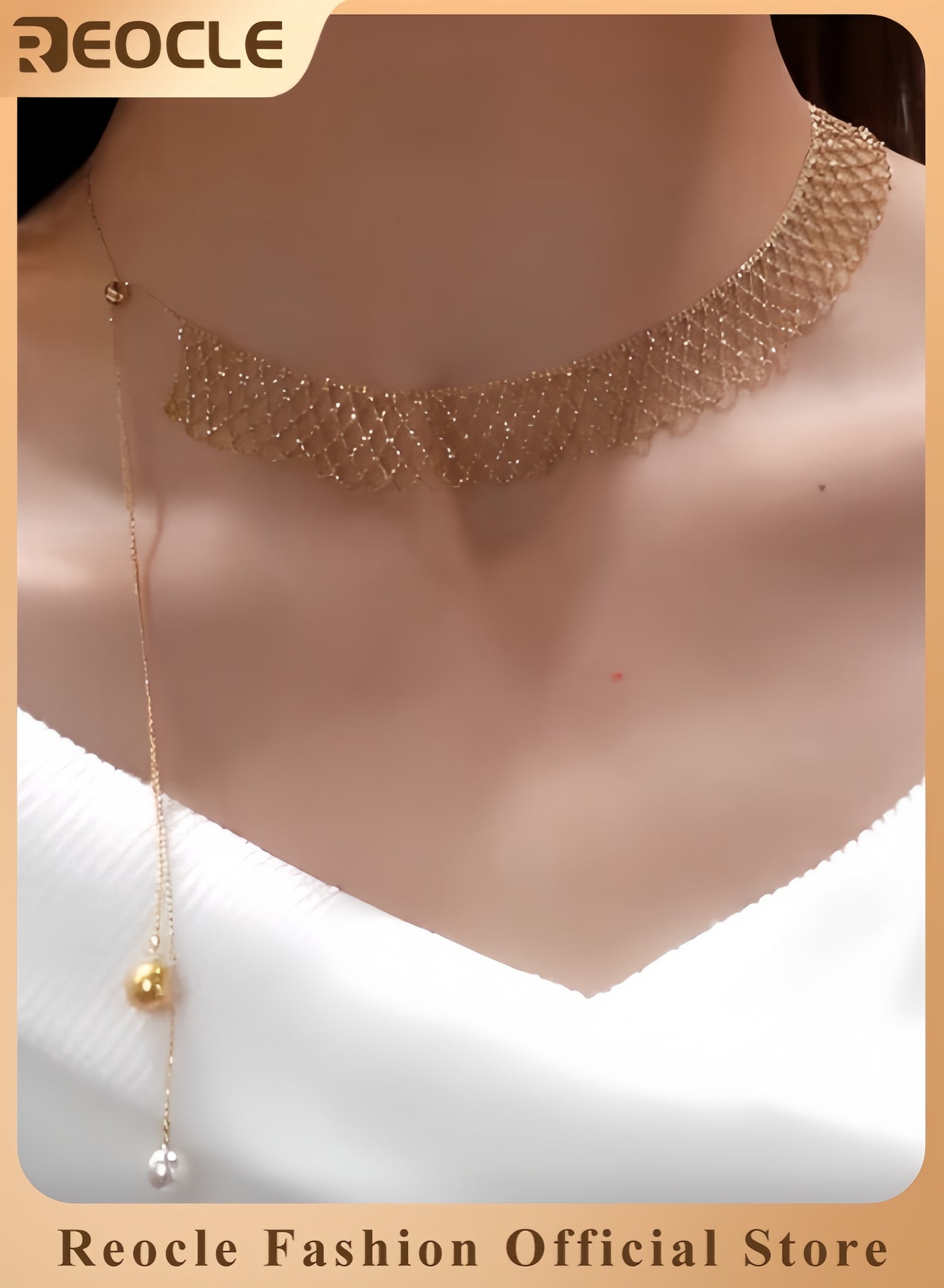 Women's Necklace Dainty Gold Chain Choker Necklace 14K Gold Plated Handmade Boho Necklace Delicate Simple Minimalist Choker Necklace as Jewelry Gifts