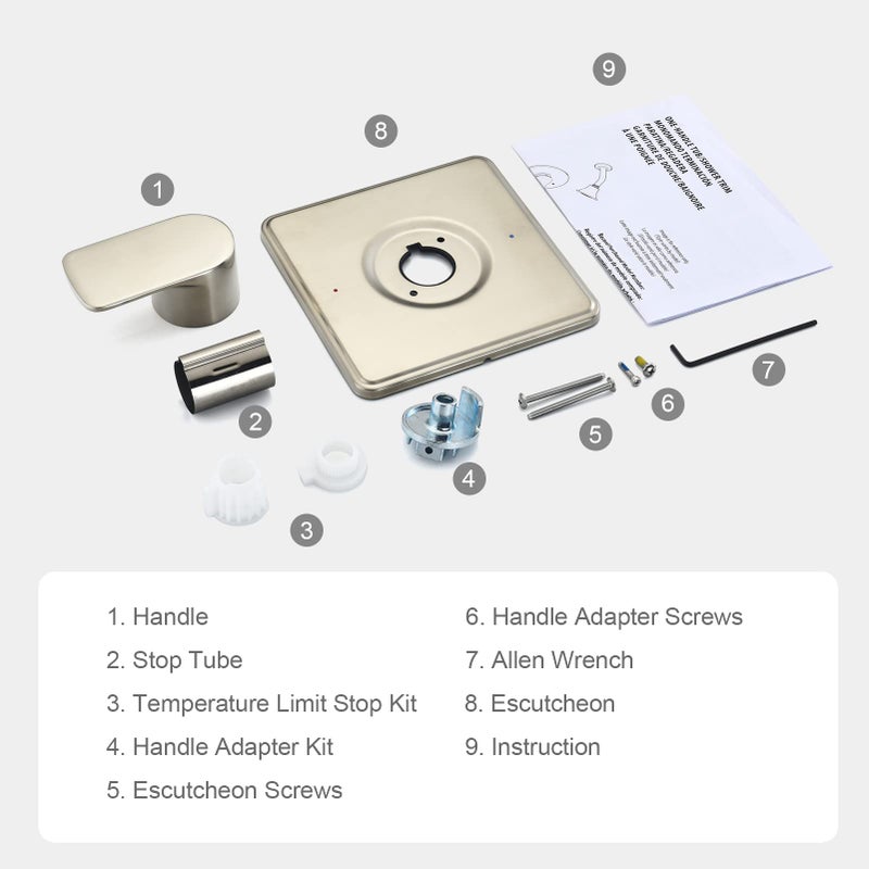 Tearel Shower Trim Kit  Compatible With Moen Posi-Temp Valve  Brushed Nickel - Image 5
