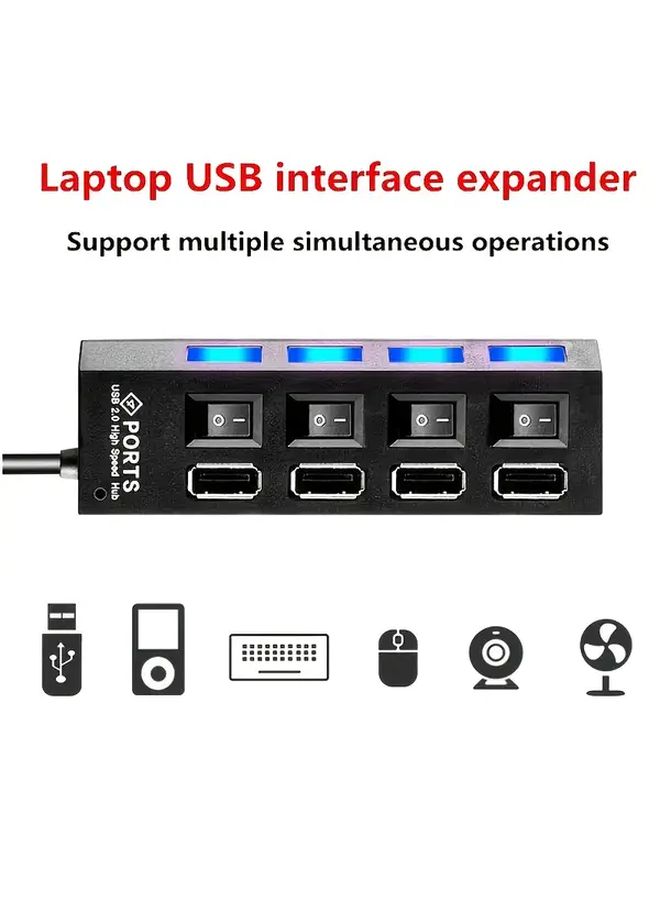 7 Port USB 2.0 Hub with LED Indicators and Power Switch - Image 5