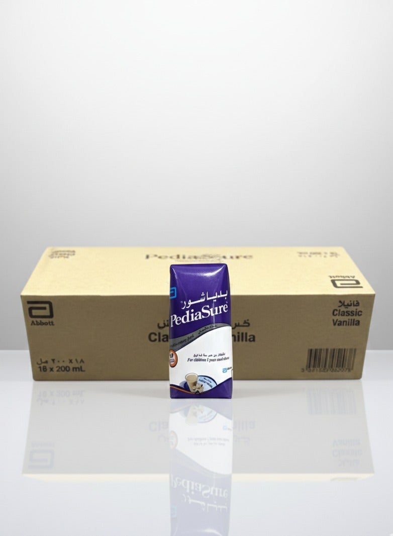 بدياشور حليب بدياشور مكمل غذائي للاطفال  ( Pediasure 200ml ) الكرتون عبوة 18 حبة - Image 3