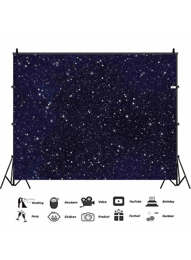 XLL Early 2000s Theme Backdrops Night Sky Star Universe Space Starry Photo Background Galaxy Stars Children Boy or Girl Birthday Party Photography Backdrops Cake Table Banner 7x5ft - Image 3