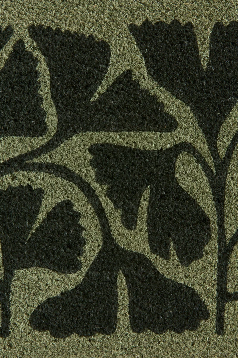 اتش اند ام سجادة باب من ألياف جوز الهند مزيّنة بطبعة