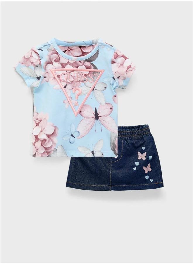 GUESS Kids Printed T-Shirt & Skirt Set  - Image 1
