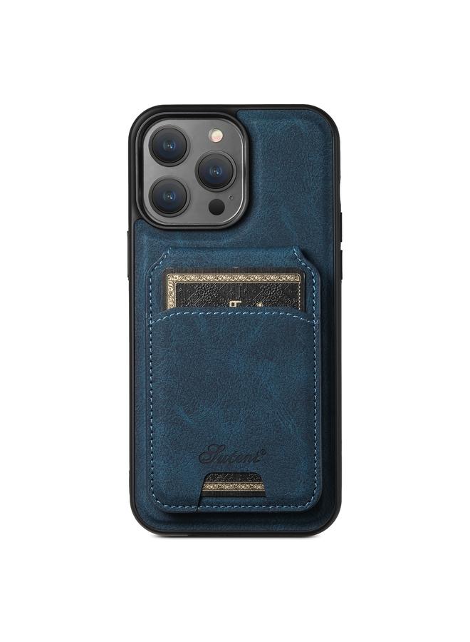 Suteni Case For iPhone 13 Pro Max H17 Litchi Texture Leather MagSafe Detachable Wallet Phone Case - Image 1