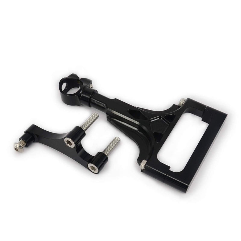 CNC Motorcycle Steering Damper Stabilizer Mounting Bracket Kit Titanium Red - Image 5