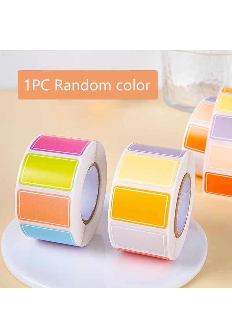 2 لفة من 500 ملصق فهرس مقاوم للماء وملون - ملصقات لاصقة لامعة ومتينة للتنظيم والوسم وبطاقات الأسماء الشخصية - Image 2