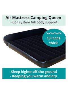 FULL JOY Large Camping  Inflatable Camping Mattress 203cm*152cm*34cm .Black  - Image 3