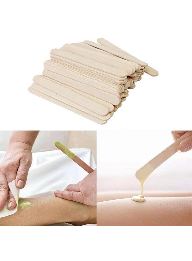 Bittern 50Pcs Wooden Wax Sticks Applicator Small Salon Supply Spatulas Sticks - Image 2