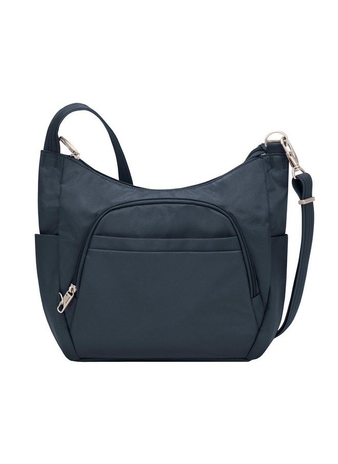 Travelon Antitheft Crossbody Bucket Bag Midnight One Size 42757 360  - Image 1