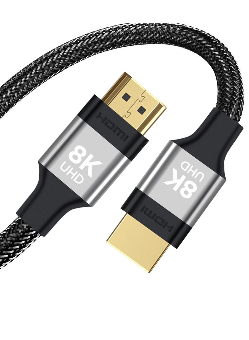 MAOIC 8K HDMI 3M Cable 2.1, High-Speed 48Gbps, 4K@60Hz, 8K@60Hz, Braided Nylon, Gold-Plated Connectors, Ethernet, ARC, HDR10, Dolby Vision, Compatible with PS5, Xbox, TV, PC - Image 1