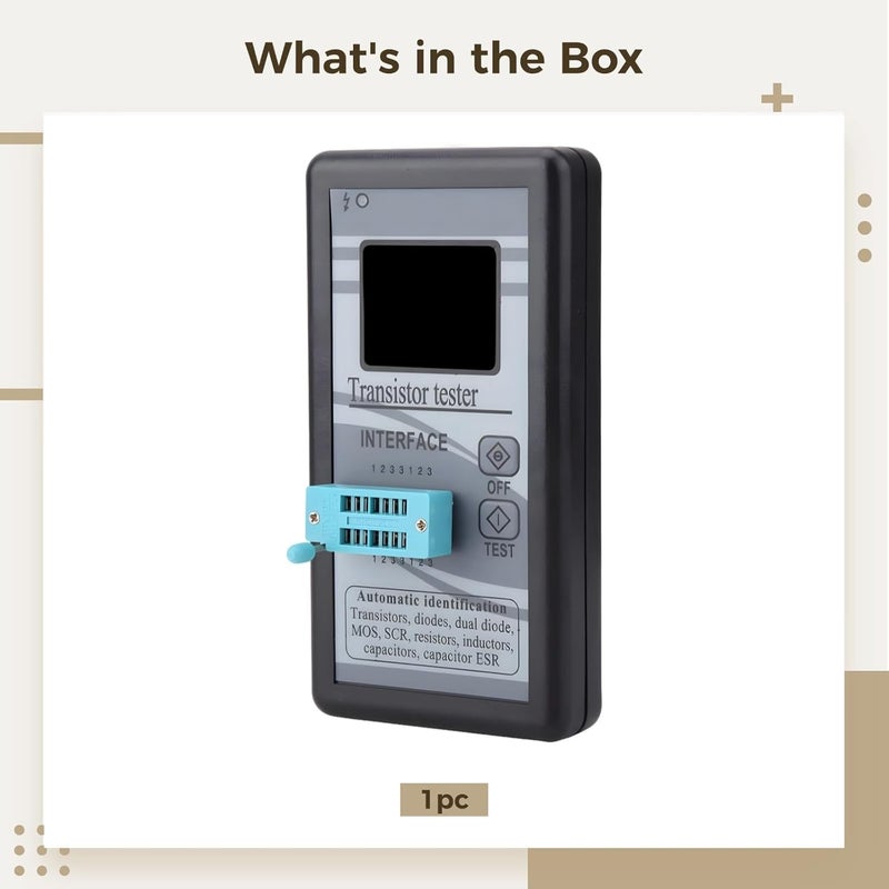 M328 Color Screen Transistor Tester with Built in Lithium Battery and ABS Case - Image 4