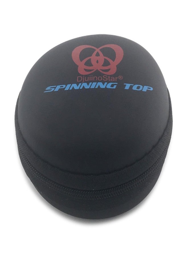 DjuiinoStar Spinning Top: Long Lasting (5-8 Minutes), with Glass Base (Diameter: 3.15"; Focal Length: -30cm; Edge Polished) and Carry Case, CNC Machined, Time Killer, EDC Desk Toy, Fancy Gift DST-820B - Image 4