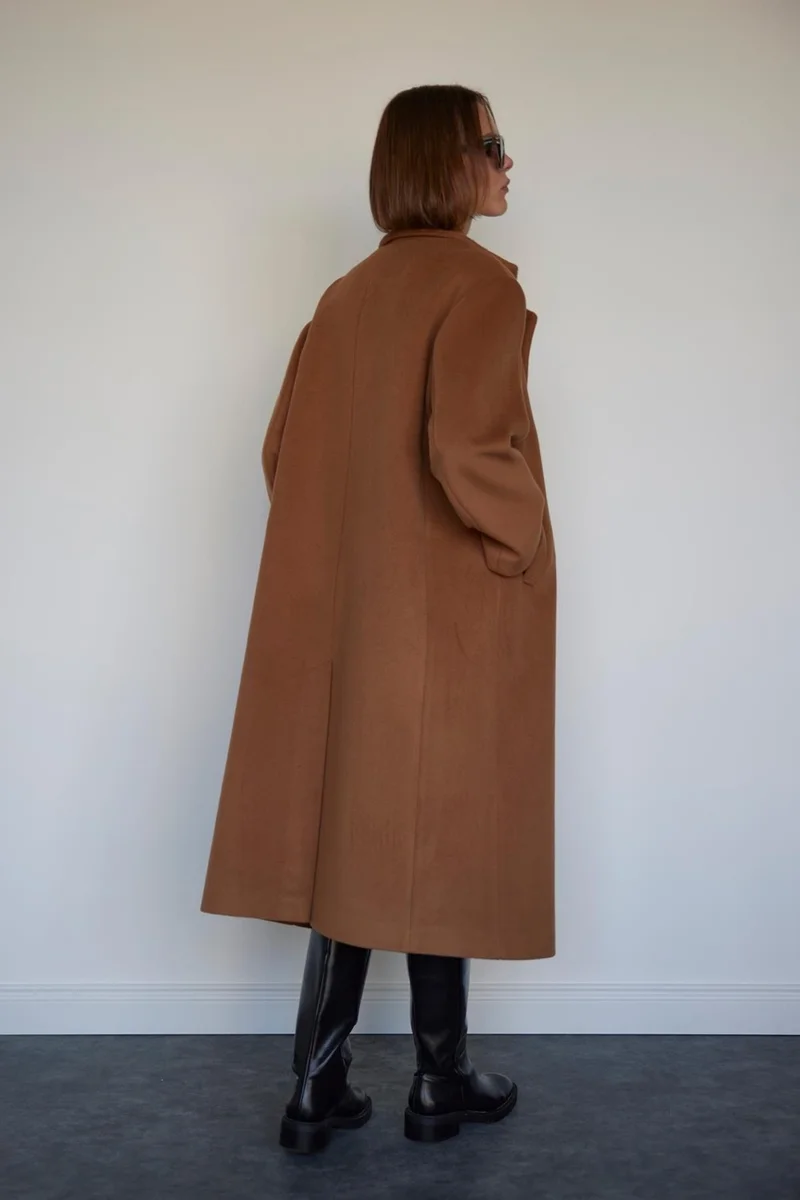 Suud Collection Camel Nannys Maxi Coat
