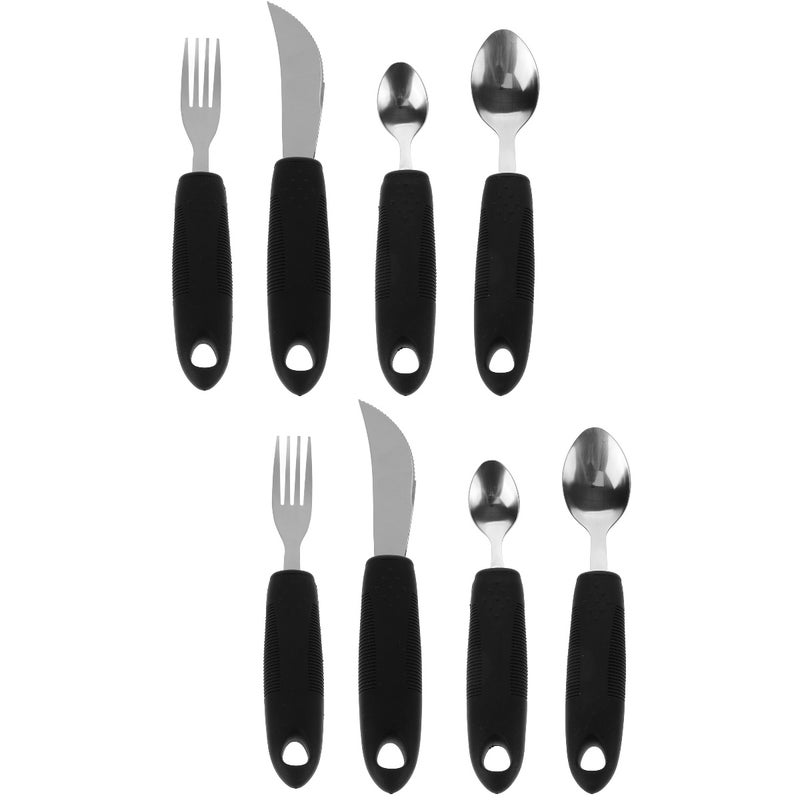 🍳 طقم أدوات طعام لكبار السن للاستخدام اليومي ٨ قطع تصميم مريح غير قابل للانزلاق - Image 1