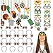 Kenning 36 Pcs Football Party Decorations Football Photo Props 12 Footballs Beaded Necklaces 12 Headbands 12 Touchdown Paper Glasses Accessories for Sport Footballs Birthday Party Favors Supplies - Image 2