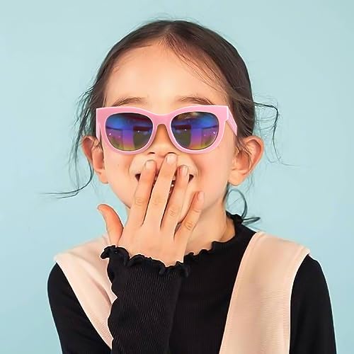 KENBO Kids Sunglasses for Girls UV Protection Toddler Sunglasses with Handled Unicorn Glasses Case - Image 2