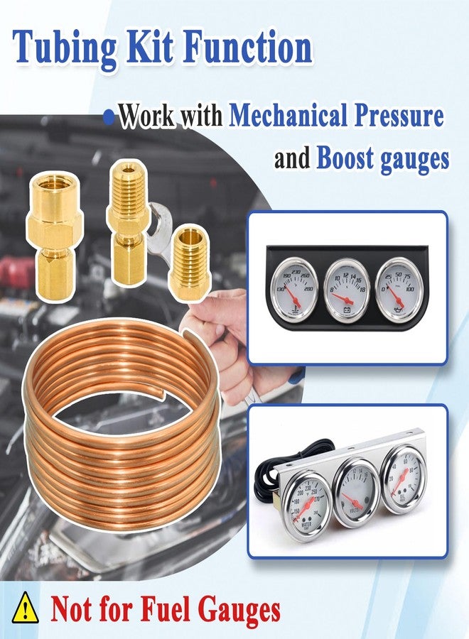 Ebrmeiwo 72'' Oil Pressure Gauge Tubing Kit, Set of Tube and Threaded Parts, Universal Fit - Image 2