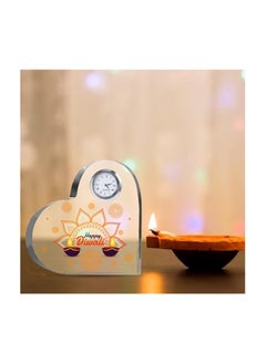 PRINTSHOP4ME Diwali Special Heart-Shaped Crystal Clock Gift-Thoughtful Presents For Diwali Gifts For Your Friends And Family  - Image 2