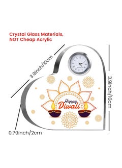 PRINTSHOP4ME Diwali Special Heart-Shaped Crystal Clock Gift-Thoughtful Presents For Diwali Gifts For Your Friends And Family  - Image 4