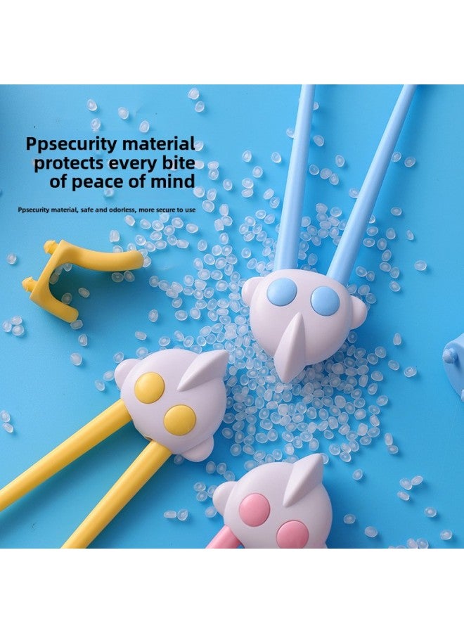 Genuine Ultraman Children's Chopsticks Silicone Tiger Mouth Training Learning Chopsticks Cartoon Practice Chopsticks Stainless Steel Tableware-Specifications:Children's Tableware-Color:Blue Practice Chopsticks + Spoon - Image 5
