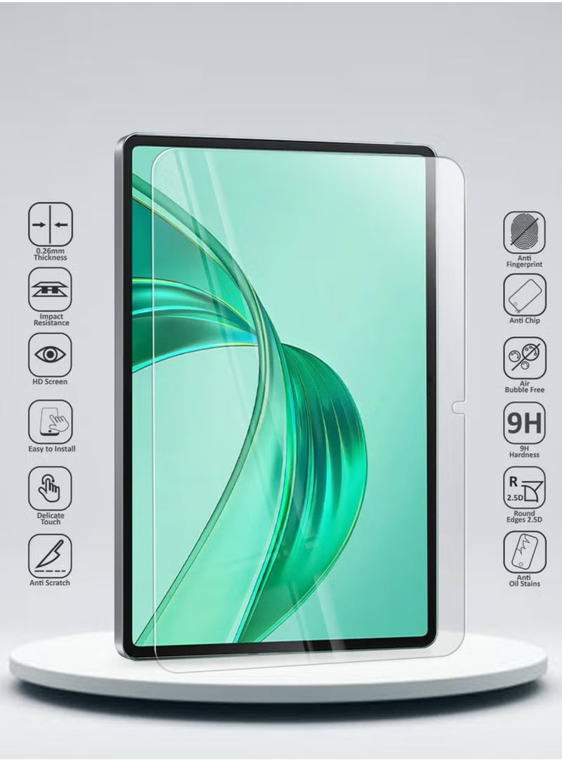 Honor Pad X8a - Tempered Glass Screen Protector - Delicate Touch , Higher Transparency , Easy to Install ,Anti-scratch and Bubble-free Screen Protector - Clear