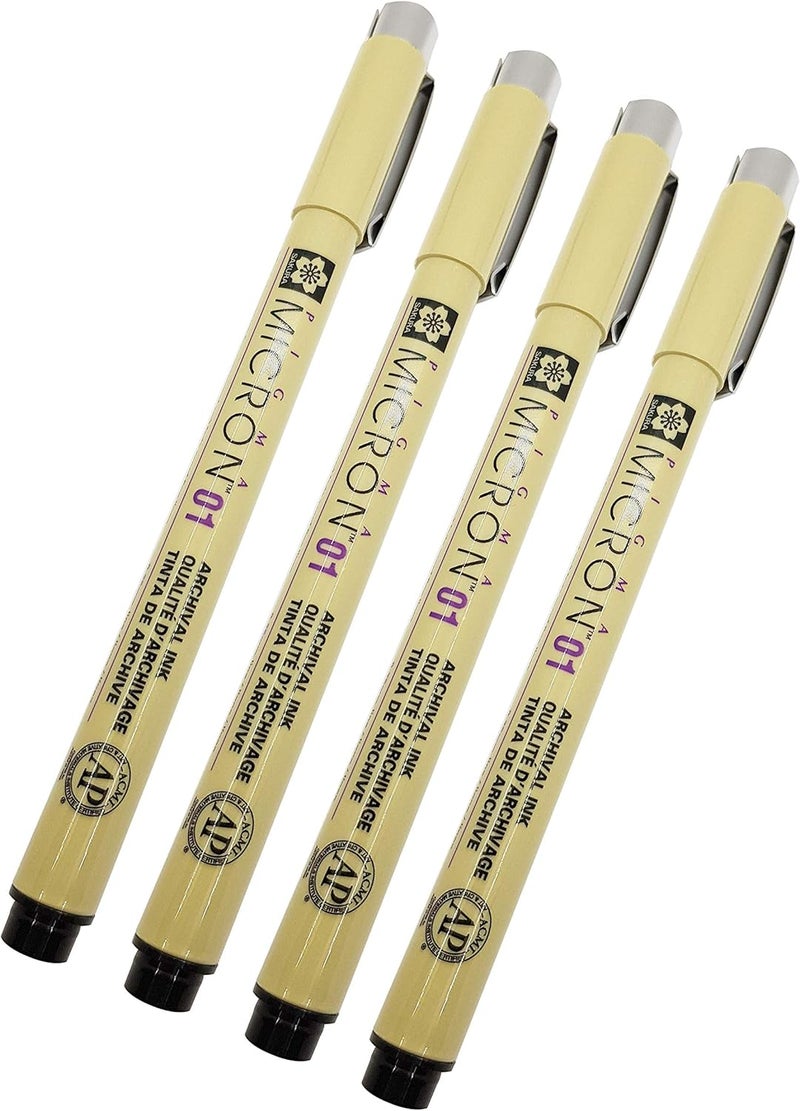 SAKURA Pigma Micron Fine Black (Pack of 4)