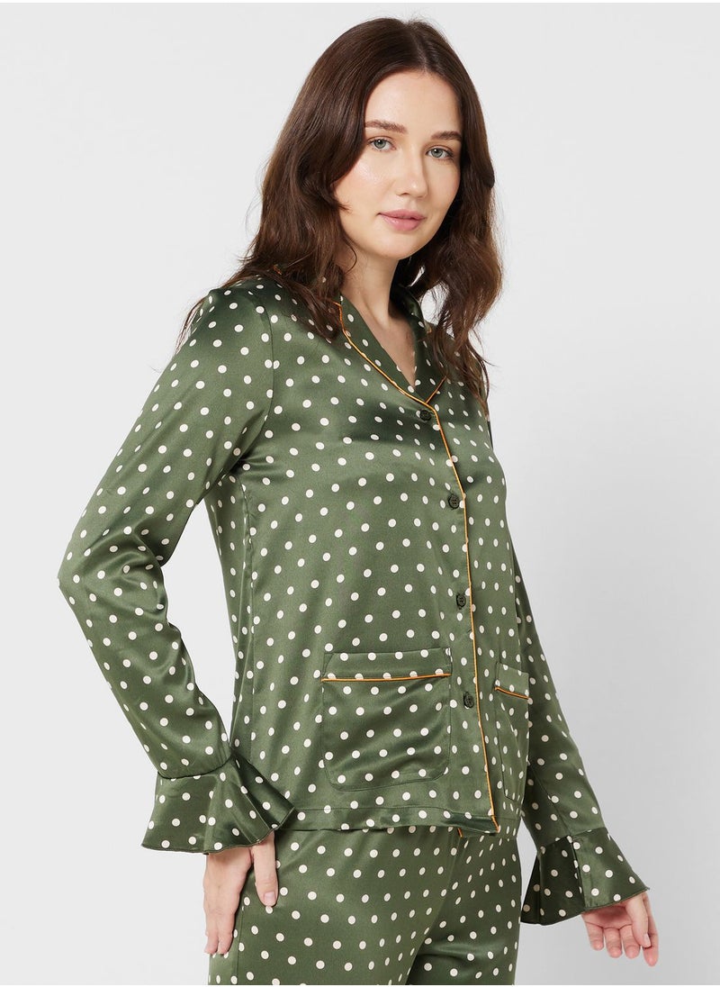 CHELSEA PEERS - Printed Shirt & Pyjama Set - Image 1