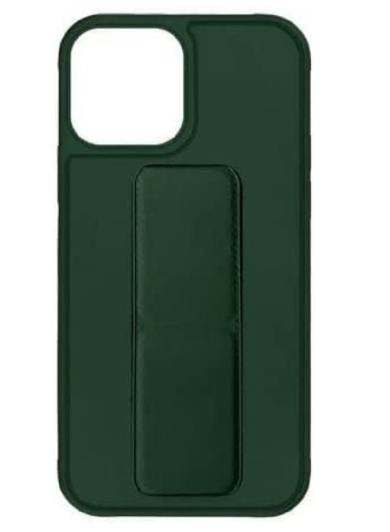 ELTRAZONE IPhone 14 Pro Max Case with Magnetic Foldable Back Stand and Holder, Cover with Finger Strap and Hand Grip, Magnetic Car Mount Kickstand IPhone 14 Pro Max (Dark Green) - Image 2