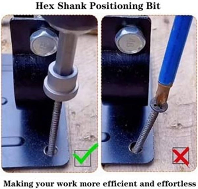 woobles 5Pcs/Set Magnetic Positioning Screwdriver Bits,Magnetic Anti Slip Woodworking Screw Hex Shank Positioning Bit Batch Head Set (25mm+50mm) - Image 5