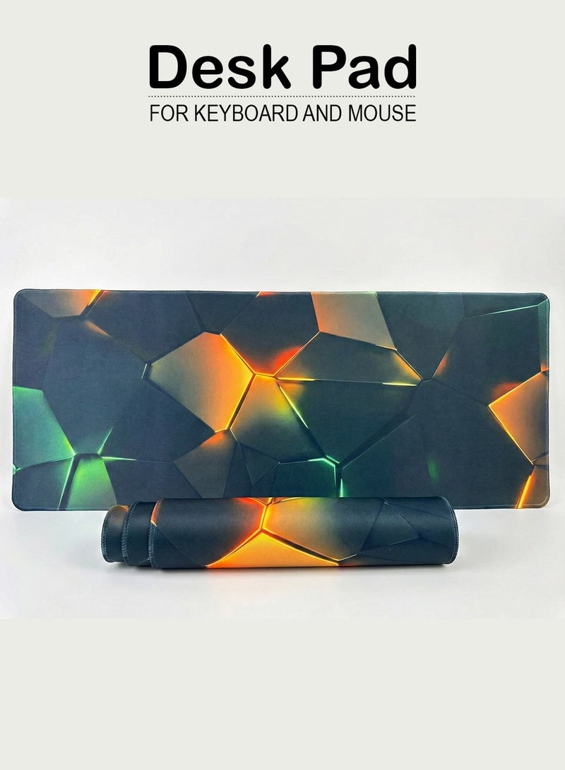 RION Three-Dimensional Patchwork Large Gaming Mouse Pad – Waterproof, Non-Slip Rubber Base, XL Desk Mat for Gamers, Office & Home - Image 1