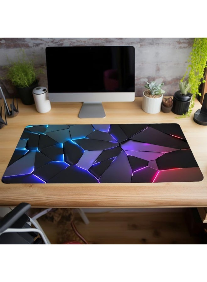 RION Three-Dimensional Patchwork Large Gaming Mouse Pad – Waterproof, Non-Slip Rubber Base, XL Desk Mat for Gamers, Office & Home - Image 5