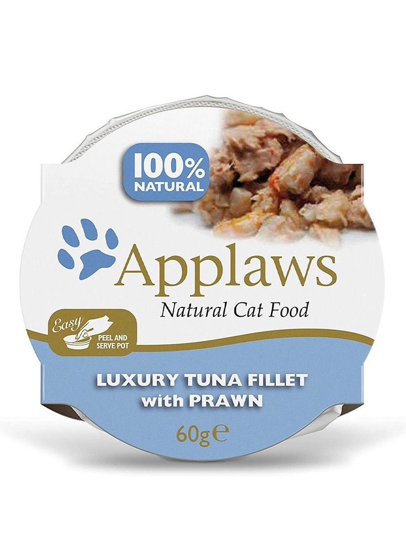 Applaws Luxury Tuna Fillet with Prawn Cat Food 60g Pack of 10