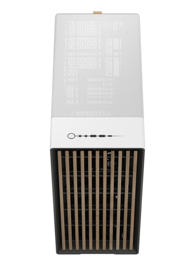 Fractal Design North XL E-ATX Mid Tower Computer Case, Walnut Wood Front Panel, Tempered Glass Side Panel, 3x Aspect 140mm PWM Included, Up to 420mm Radiator, 9x Fans Support, Dust Filters, Type-C, 2x USB 3.0, Chalk White | FD-C-NOR1X-06 - Image 4
