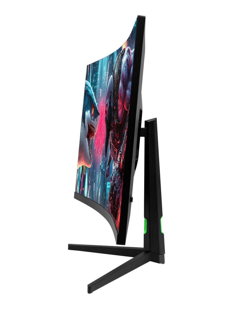 SHARX - SHARX Gaming Monitor 27" (27F200VC), OD 200Hz Refresh Rate, 0.3ms (MPRT) Response Time, Curved VA, FHD, 2.1HDMI, Fixed Stand, RGB Backlight, 3w Speaker, Free Sync, G-Sync Compatible. - Image 1