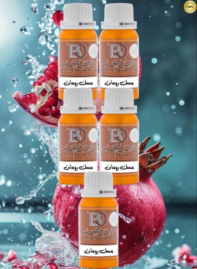Banafa 5 Pieces Musk Romman Perfume Oil 100 Grams - Image 1