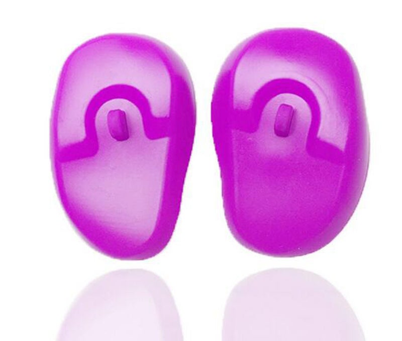 vipolish 3 Pairs Reusable Silicone Ear Covers Hairdressing Dye Coloring Ear Cover Waterproof Hair Dye Cover Protector for Home Shower Bathing Salon Shop (Color Random) - Image 1