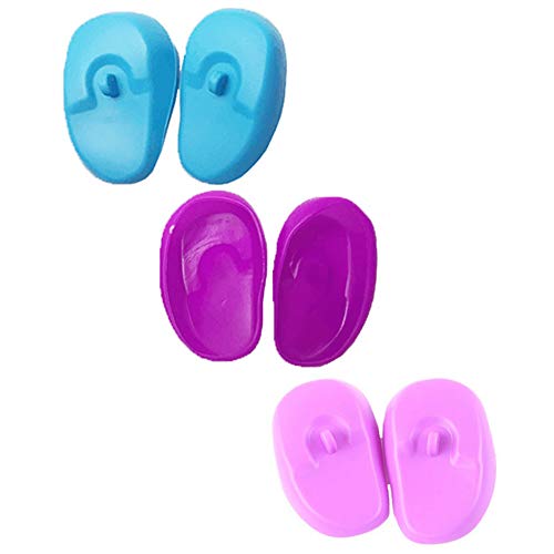 vipolish 3 Pairs Reusable Silicone Ear Covers Hairdressing Dye Coloring Ear Cover Waterproof Hair Dye Cover Protector for Home Shower Bathing Salon Shop (Color Random) - Image 5