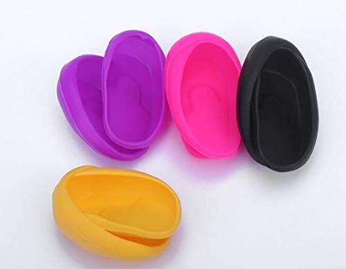 vipolish 3 Pairs Reusable Silicone Ear Covers Hairdressing Dye Coloring Ear Cover Waterproof Hair Dye Cover Protector for Home Shower Bathing Salon Shop (Color Random) - Image 3