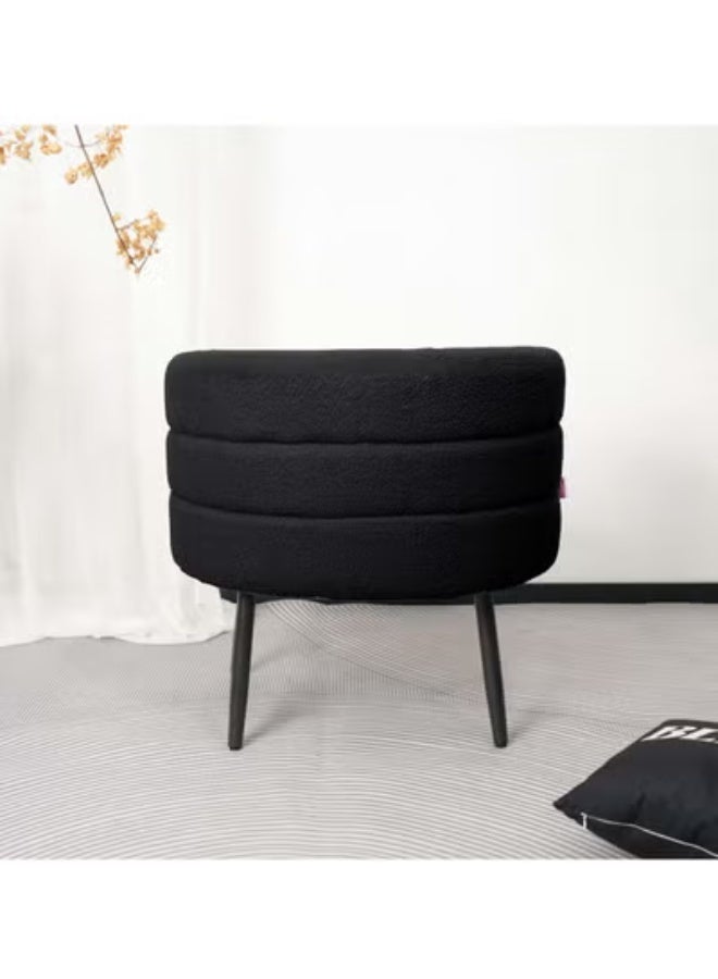 NZONE STORE Elegantly designed bouclé fabric chair || BLACK - Image 3