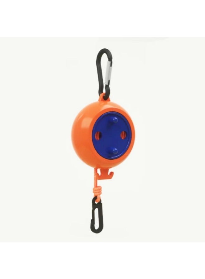 Travel Clothesline Portable Retractable Clothesline Outdoor Retractable Clothesline Orange 10m  - Image 1